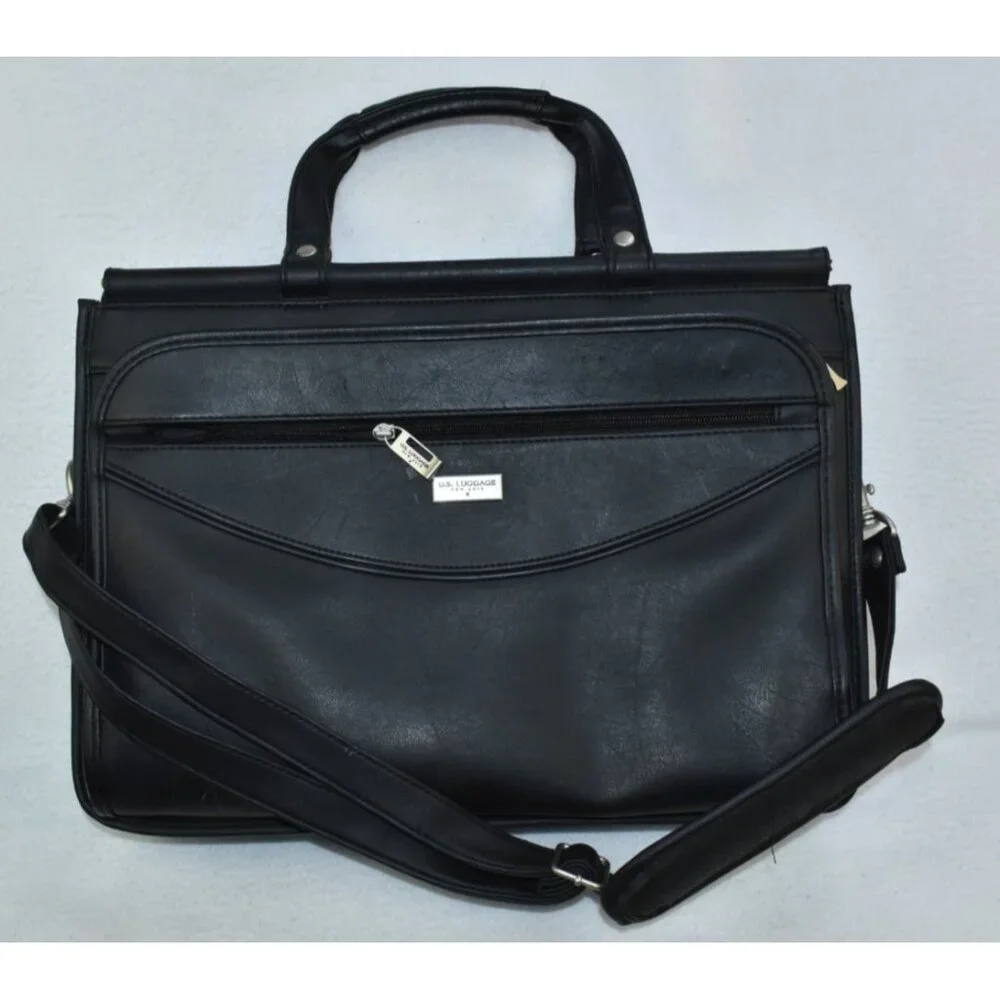 U.S. Luggage New York  Computer Laptop Business Briefcase Travel Bag Leather